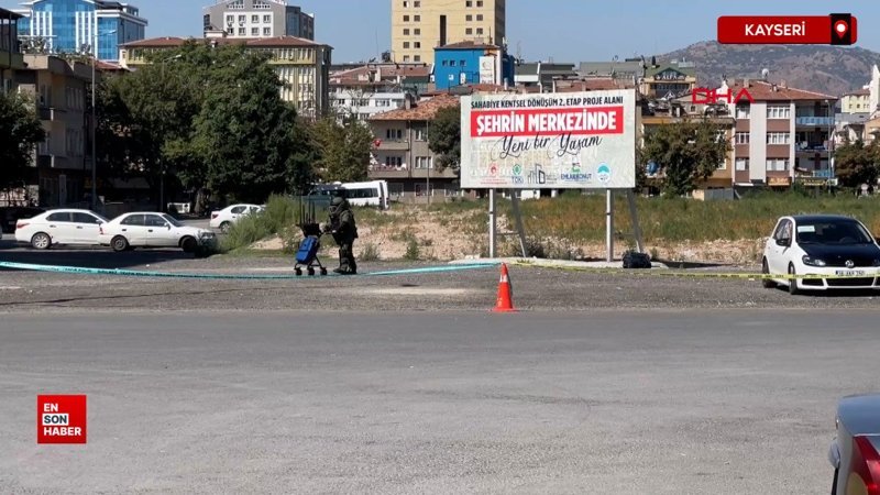 Kayseri’de şüpheli çanta kontrollü şekilde patlatıldı: İçinden kıyafet çıktı